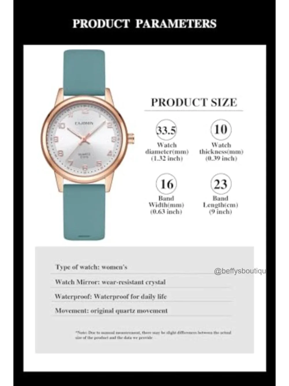 Waterproof Analog Nurse Watch for Women, Easy Read Second Hand, Comfortable